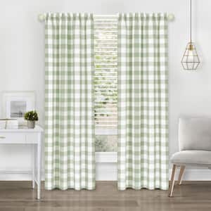 Hunter 42 in. W x 84 in. L Polyester Light Filtering Curtain Panel in Apple Green