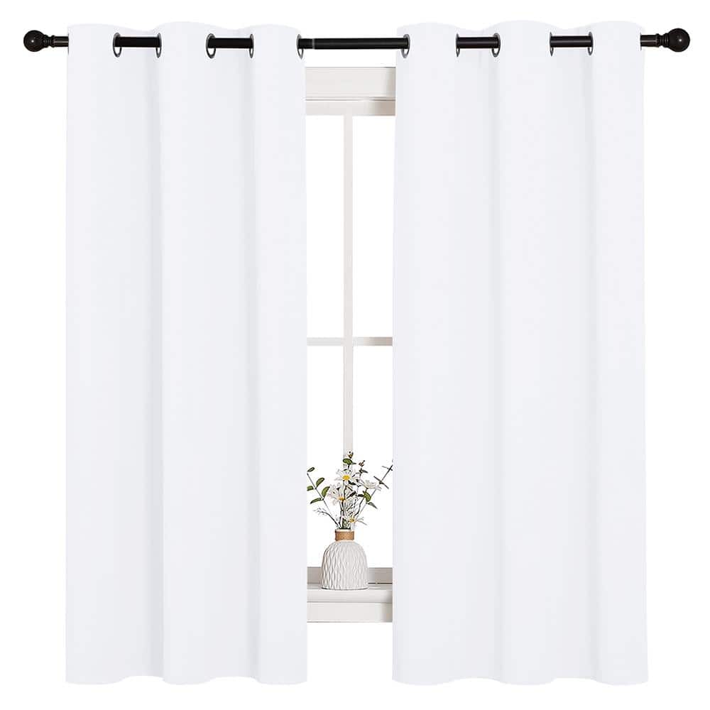 Pitch Black Solid 42 in. W x 63 in. L Thermal Insulated Grommet Room Darkening Curtain (Double Panel) price history on PriceWatchPro