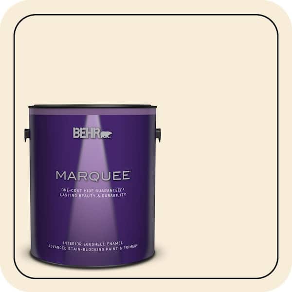 BEHR MARQUEE 1 gal. 70 Linen White Eggshell Enamel Interior Paint with Primer