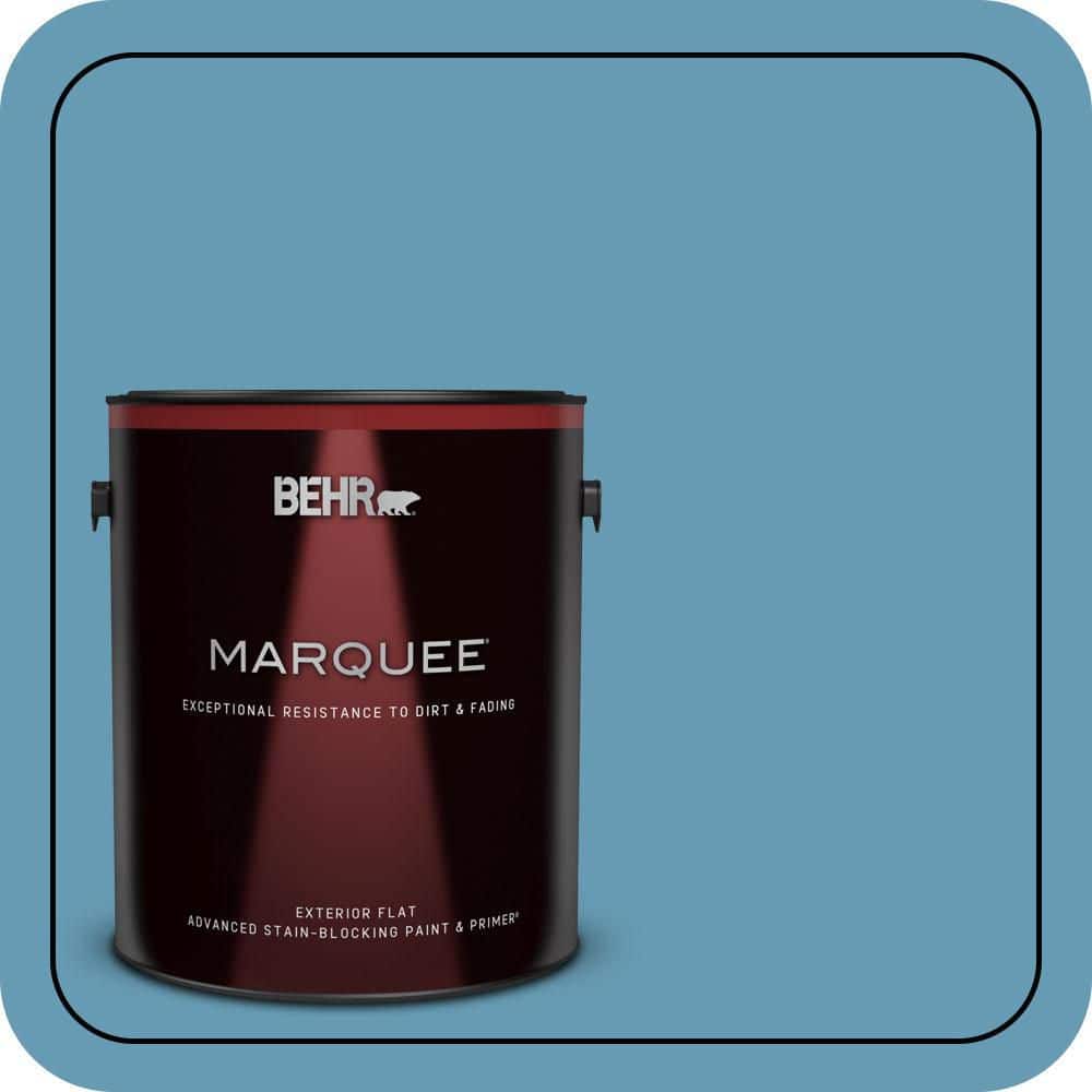 1 gal. #S490-4 Yacht Blue Flat Exterior Paint & Primer price history on PriceWatchPro