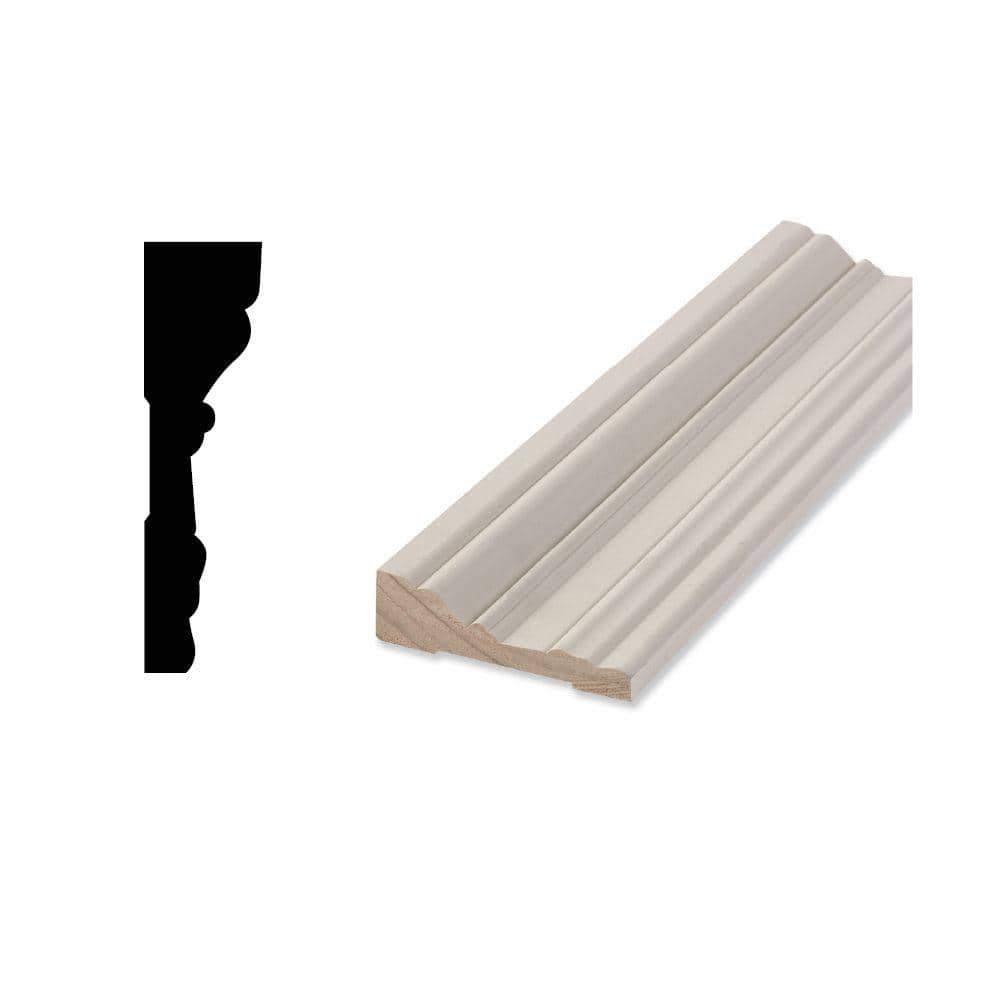 Woodgrain Millwork WM 1646 7/8 in. x 3-1/4 in. x 87 in. Primed Finger-Jointed Door and Window Casing