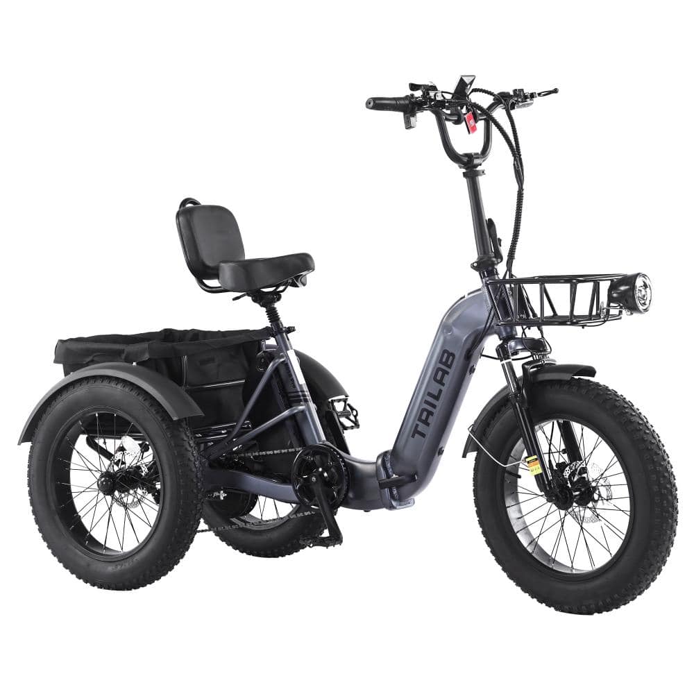 20 in. Gray 500W48V Folding Electric Bike with Push-Button Reverse, Large Basket price history on PriceWatchPro