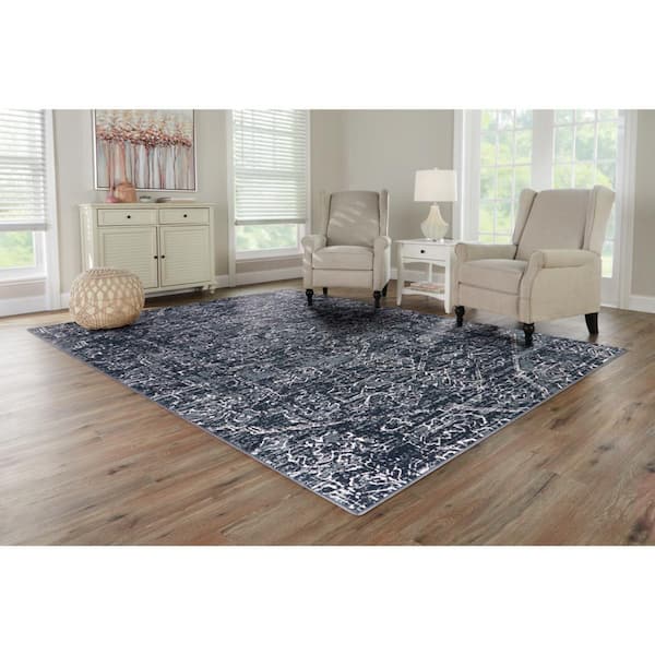 Rosehill Blue 4 ft. x 6 ft. Traditional Area Rug