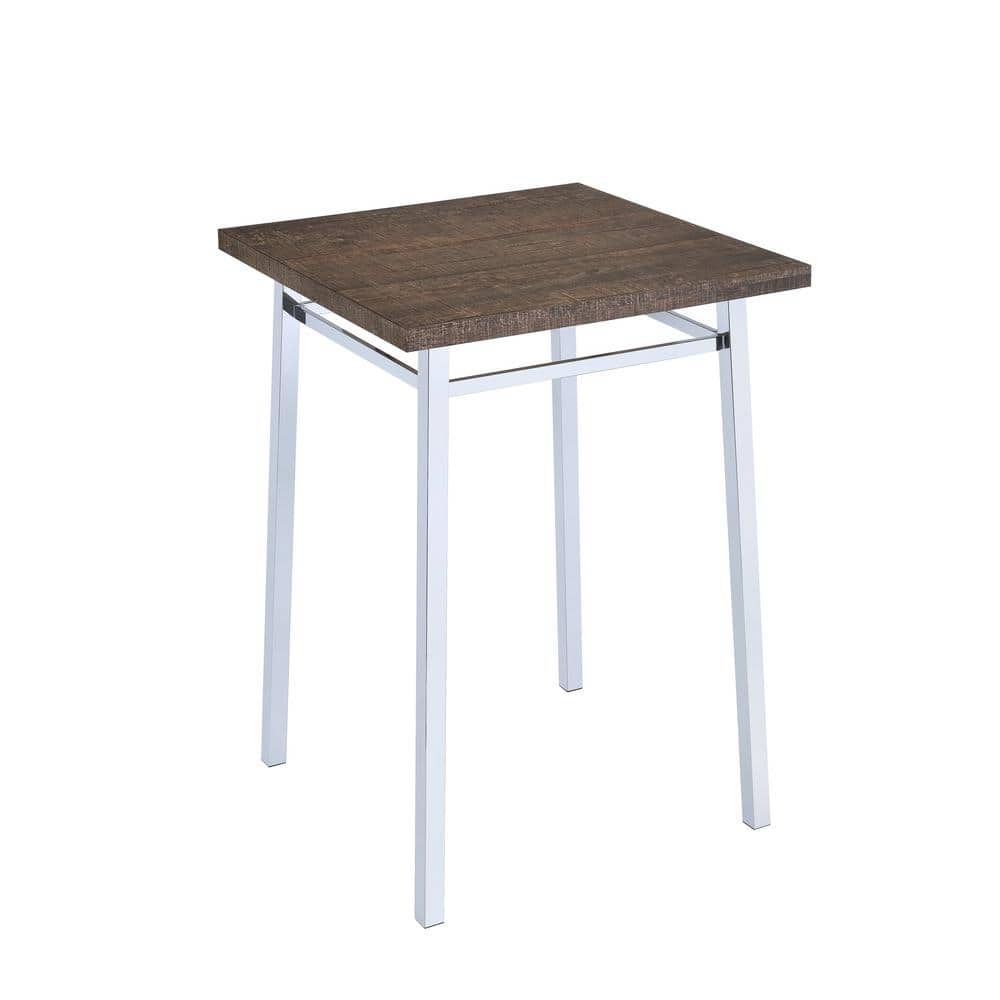 ACME Nadie Bar Table, Oak & Chrome