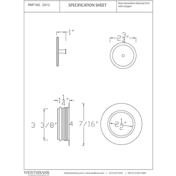 Garbage Disposal Flange & Stopper - Polished Chrome 4392678