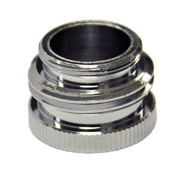 DANCO 55/64 in.-27M / 3/4 in. GHTM x 55/64 in.-27F Chrome Garden Hose Aerator Adapter