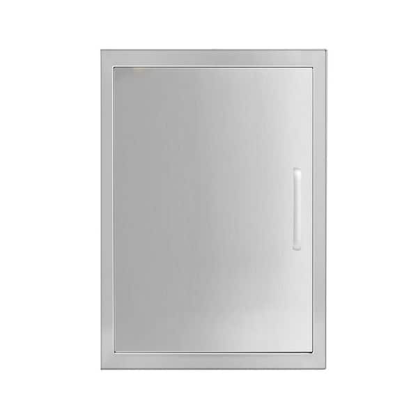 Stainless Steel 17 x 24 x 2.2 Outdoor Kitchen Cabinet Access Door with Detachable Handle Flush Mount for BBQ Island