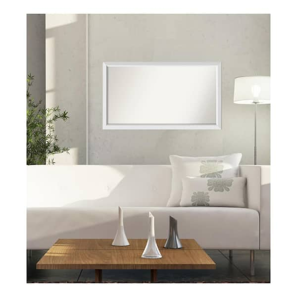 Amanti Art Large Rectangle White Modern Mirror (56 in. H x 32 in. W)