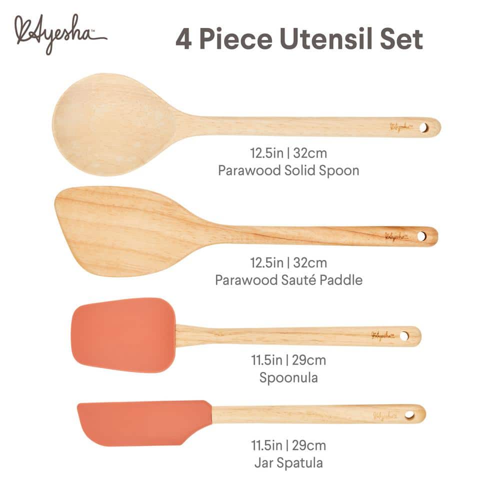 Redwood Parawood Cooking Utensil Set, 4-Piece