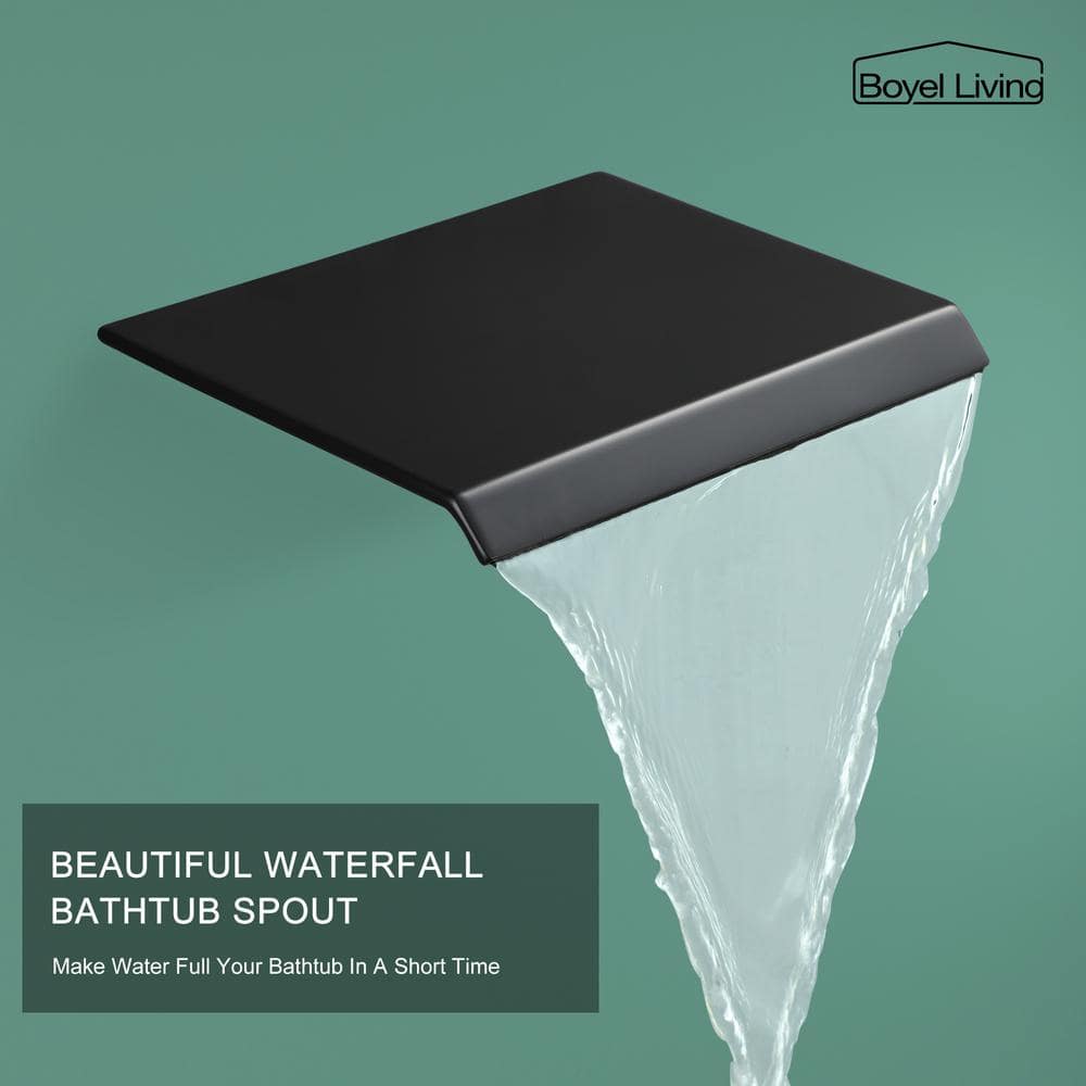 Matte Black Wall-Mounted Multi-Head Shower System with Handheld