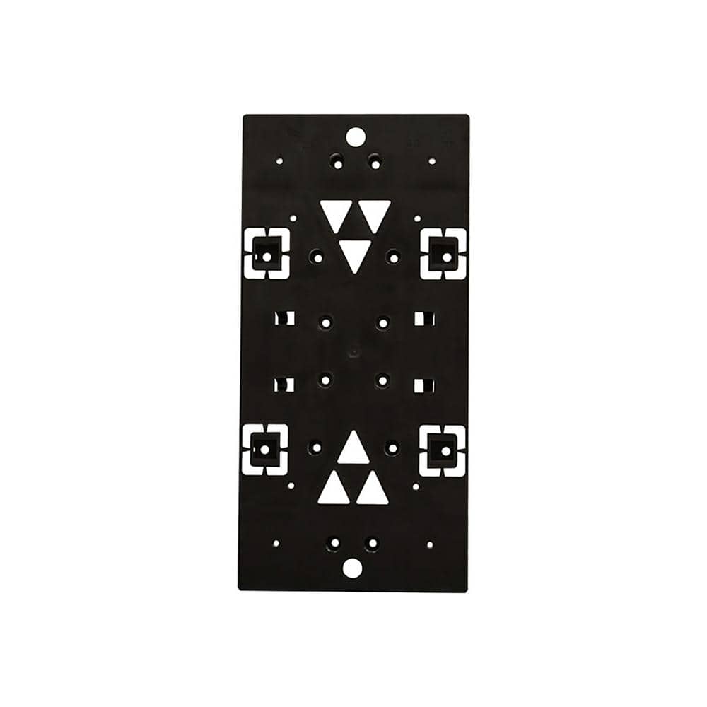 Black Polypropylene Mailbox Mounting Board with Hardware