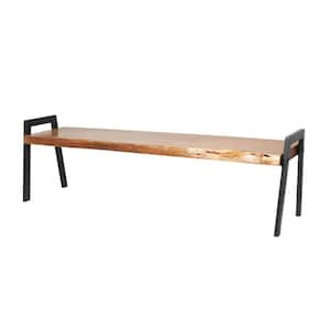 Brown Live Edge Top Bench 22 in. X 72 in. X 19 in.