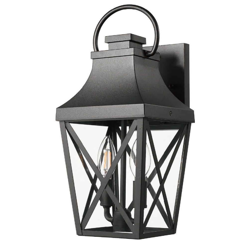 Matte Black Outdoor Wall Sconce Fixture with Clear Glass Waterproof Porch Light for House Garage Front Door price history on PriceWatchPro