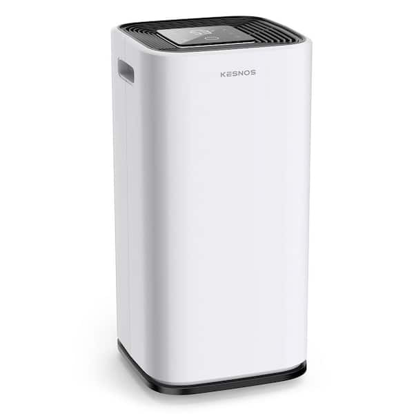 KESNOS HDCX-PD253D-1 70-Pint Capacity Home Dehumidifier With Bucket And Drain for 5,000 sq. ft. Indoor Use, White - 1