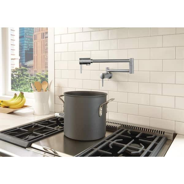 Delta Contemporary Wall Mounted Potfiller in Arctic Stainless