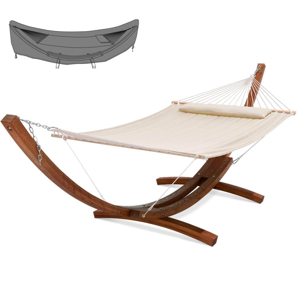 Double Spreader Bar Hammock with Stand and Cover, Beige price history on PriceWatchPro