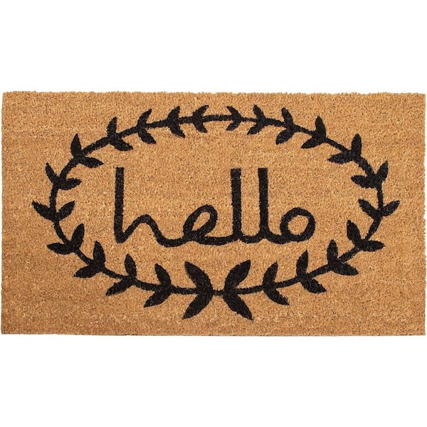 Multi-Colored 29 in. x 17 in. Coir Outdoor Door Mat