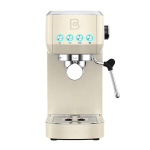 3700E 2 Cups Yellow Espresso Machine with Powerful Steam Wand Stainless Steel
