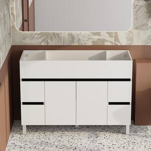 46.5 in. W x 17.8 in. D x 33.1 in. H Bath Vanity Cabinet without Top in White with 4-Drawer and 2 Doors