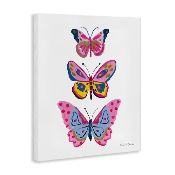 Stupell Industries Three Butterfly Trio by Farida Zaman Unframed