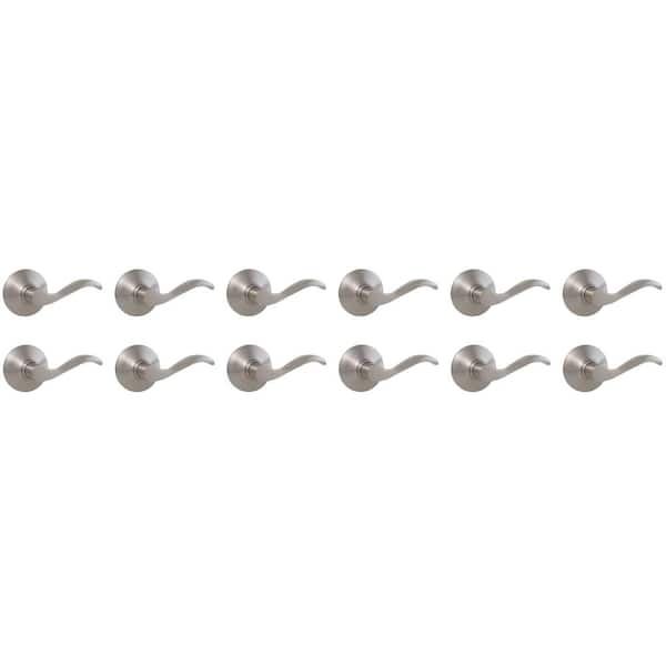 Naples Satin Nickel Hall/Closet Door Lever 12-Pack