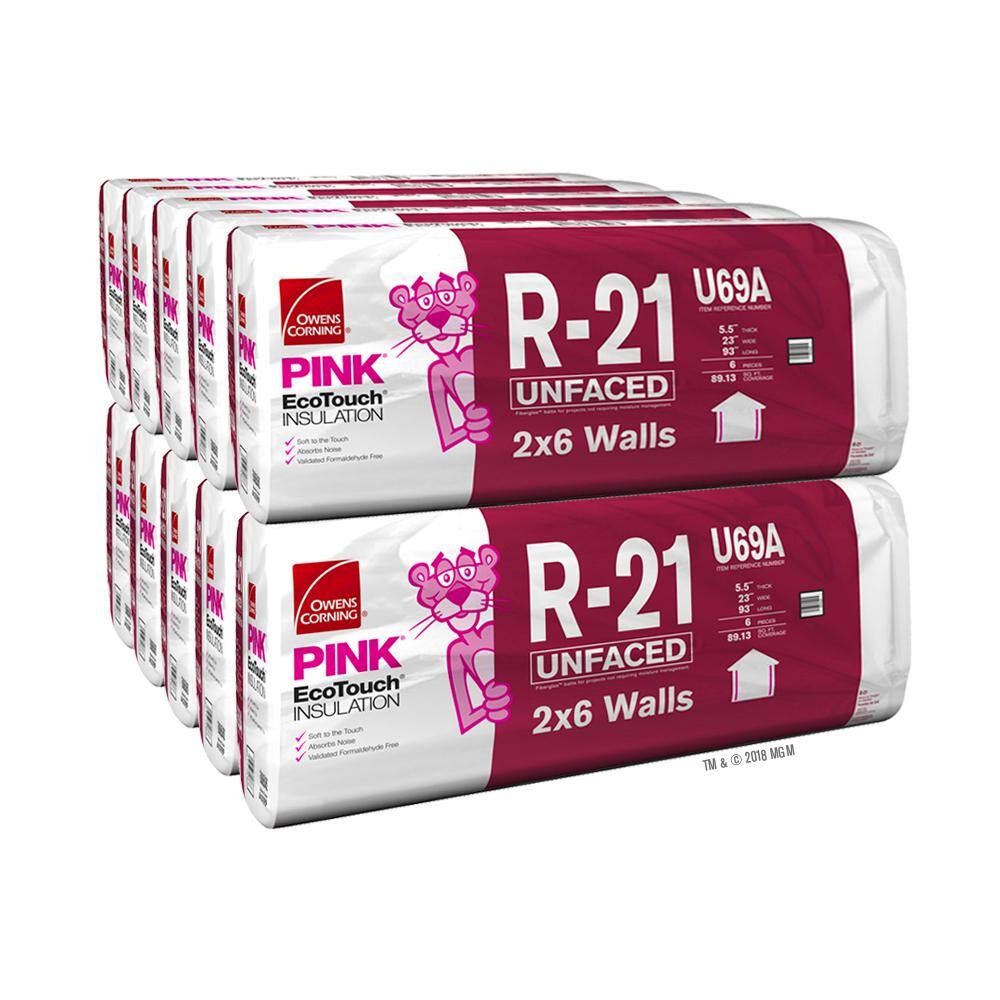 Owens Corning R21 Unfaced Fiberglass Insulation Batts 23 in. x 93 in