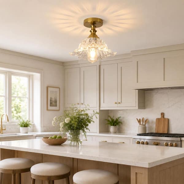 Campanella カムパネラ Classic Light C3763CL Merbotin BeamHaven 1-Light Semi-Flush Mount Vintage Ceiling Lights