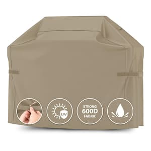 Grill Cover for Outdoor Grill, BBQ Grill Cover, Top Heavy-Duty Large Grill Covers (60 in. L x 28 in. W x 44 in. H, Tan)