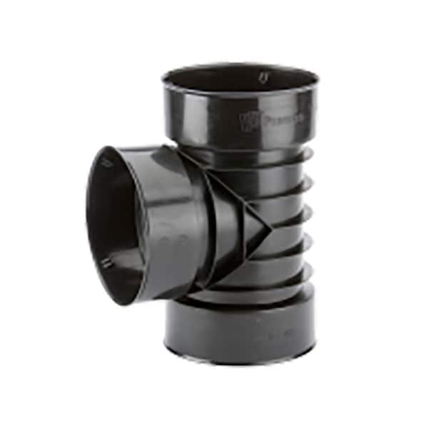 FLEX Drain Pro 4 in. Black Copolymer Polyethylene 90 Degree Tee