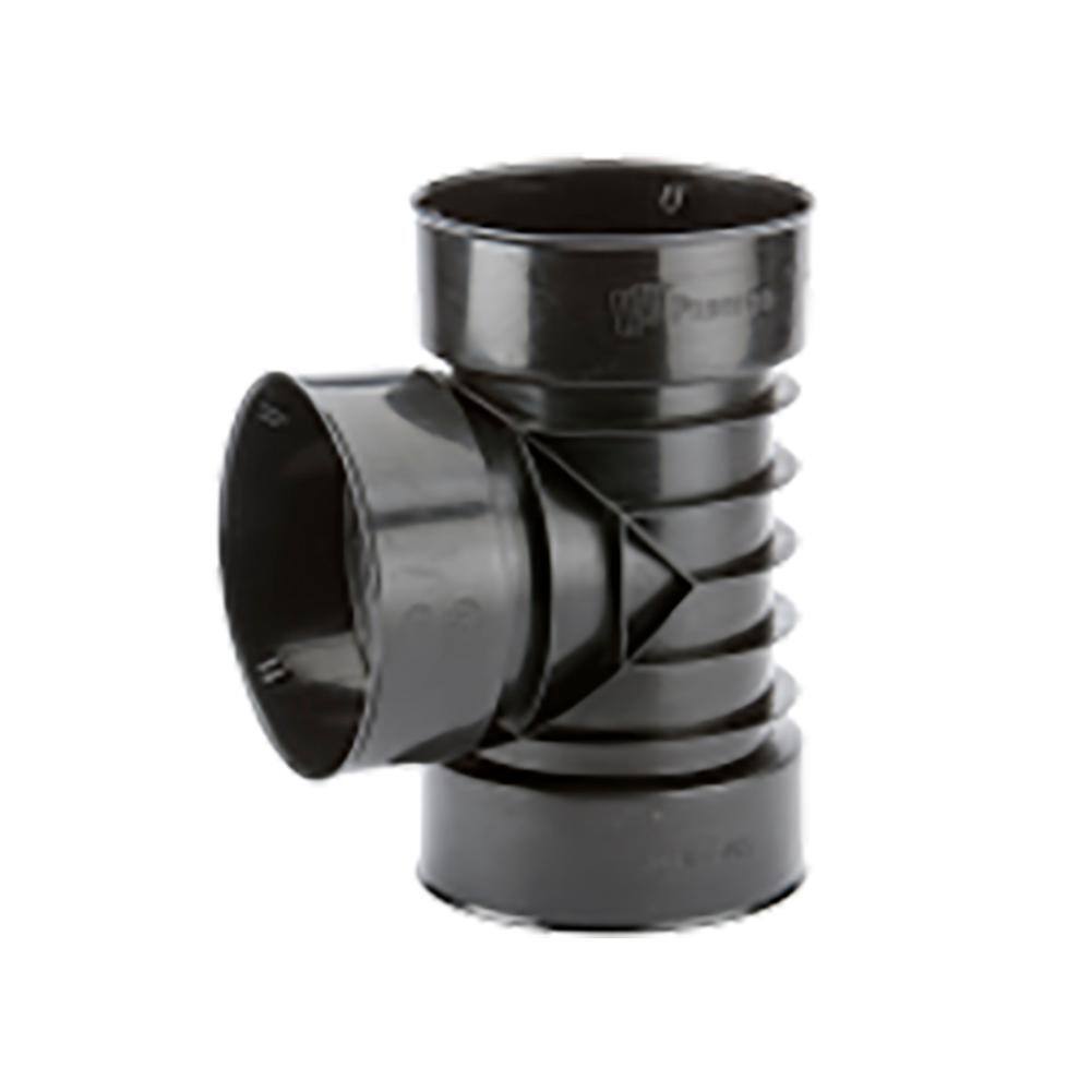 FLEX-Drain Pro 4 in. HDPE 90-Degree Tee-HPF4TEE - The Home Depot