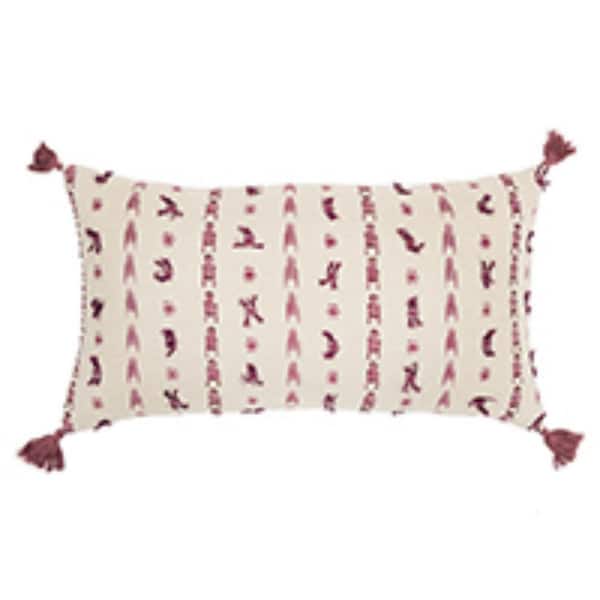 HomeRoots Natural Solid Polyester 14 in. x 26 in. Throw Pillow
