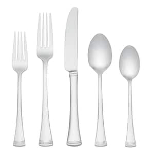 Portola 65-Piece Silver 18/10-Stainless Steel Flatware Set (Service For 12)