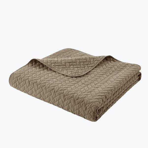洋書 The Rise & Fall of King Cotton Luxury Quality King Luxurious Taupe Bedspread No Pattern