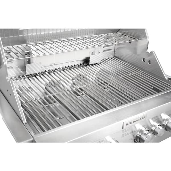 4-Burner Built-in Propane Gas Island Grill Head in Stainless Steel with  Rotisserie Burner