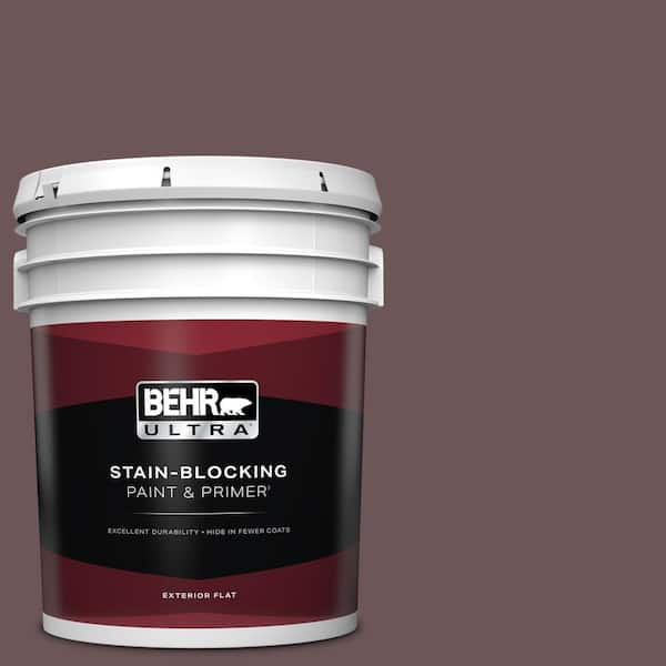 BEHR ULTRA 5 gal. #N120-7 Grand Plum Flat Exterior Paint & Primer