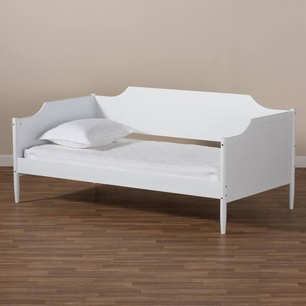 Baxton Studio Alya White Twin Daybed 168 10830 HD The Home Depot