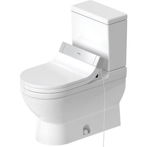 Starck 3 2-Piece 1.28 GPF Single Flush Elongated Toilet in White (Seat Included)
