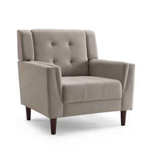 Shermin Sand Gray Linen Club Chair