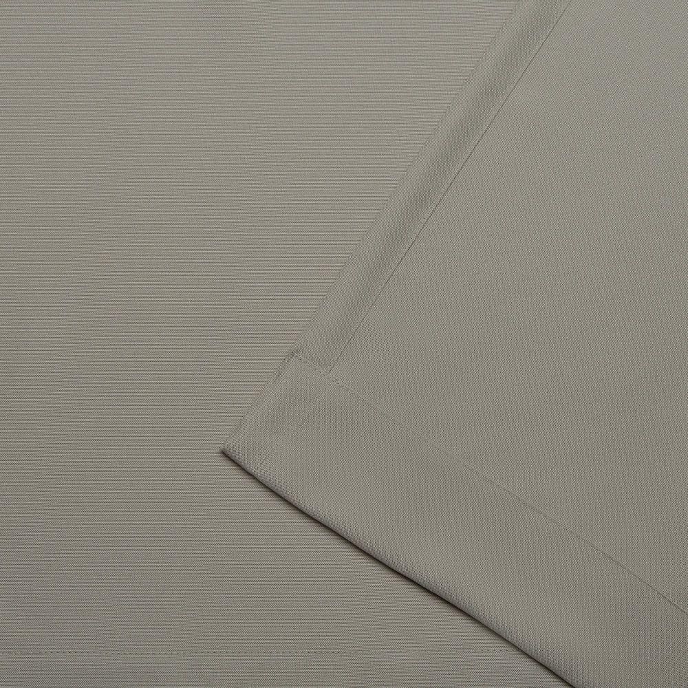 Taupe and Cloud Gray Light-Filtering Polyester Window Curtain Panel Pair