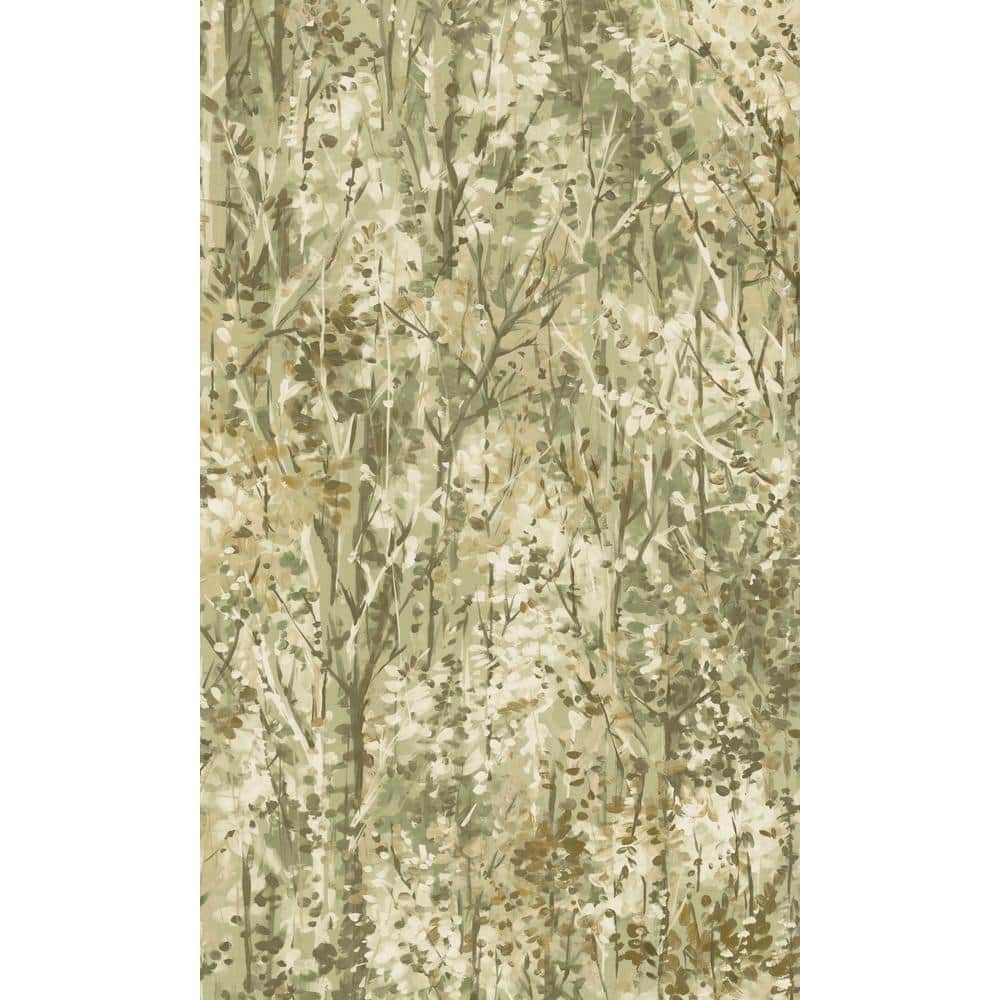 Green Textured Tropical Forest Non-Pasted Wallpaper Roll