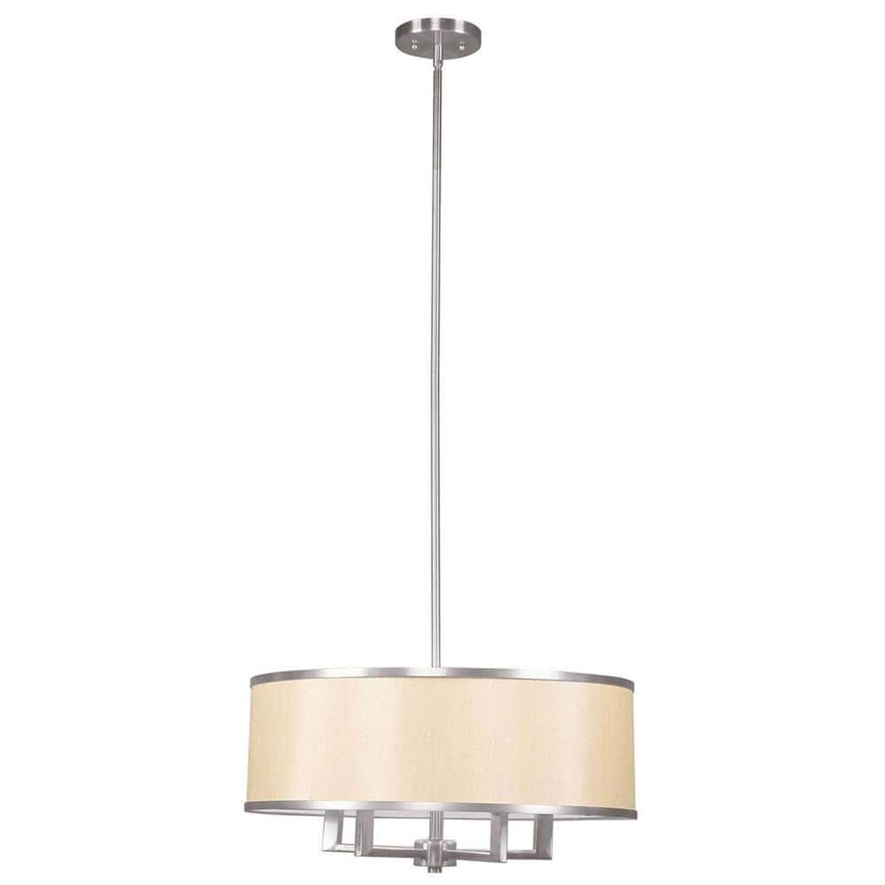 Sleek Park Ridge 18" Brushed Nickel 4-Light Chandelier