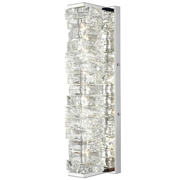CLAXY 4.7 in. 1-Light Chrome Modern Wall Sconce with Standard Shade