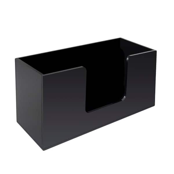 Countertop Mount Black Acrylic Paper Towel Holder Multifold C-Fold Z-Fold Napkin Dispenser for Bathroom Kitchen