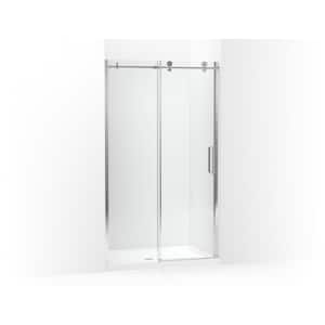 Composed 47.875 in. x 78 in. Frameless Glass Panel in Crystal Clear