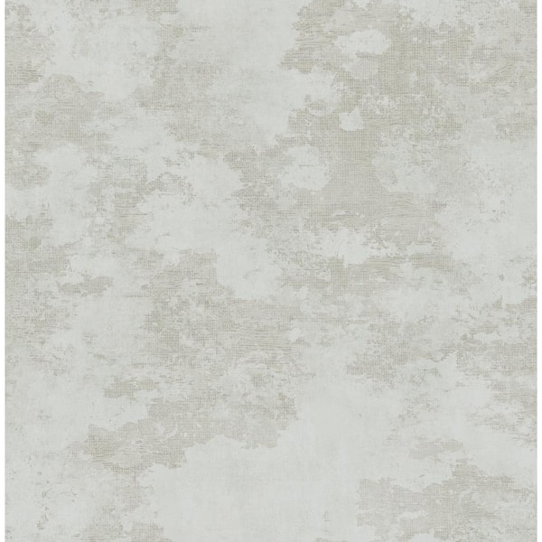 Seabrook Designs Glisten Texture Metallic Silver and Ivory Faux Paper Strippable Roll (Covers 56.05 sq. ft.)