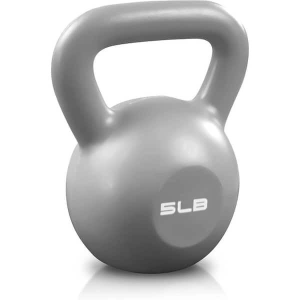 Tidoin 5 lb. Gray Strength Training Kettlebell