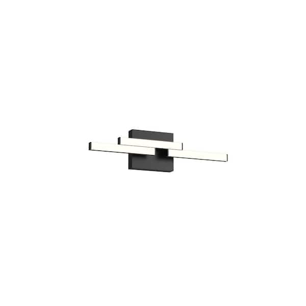 Kuzco Anello Minor 18-in 1 Light 13-Watt Black Integrated LED Vanity ...