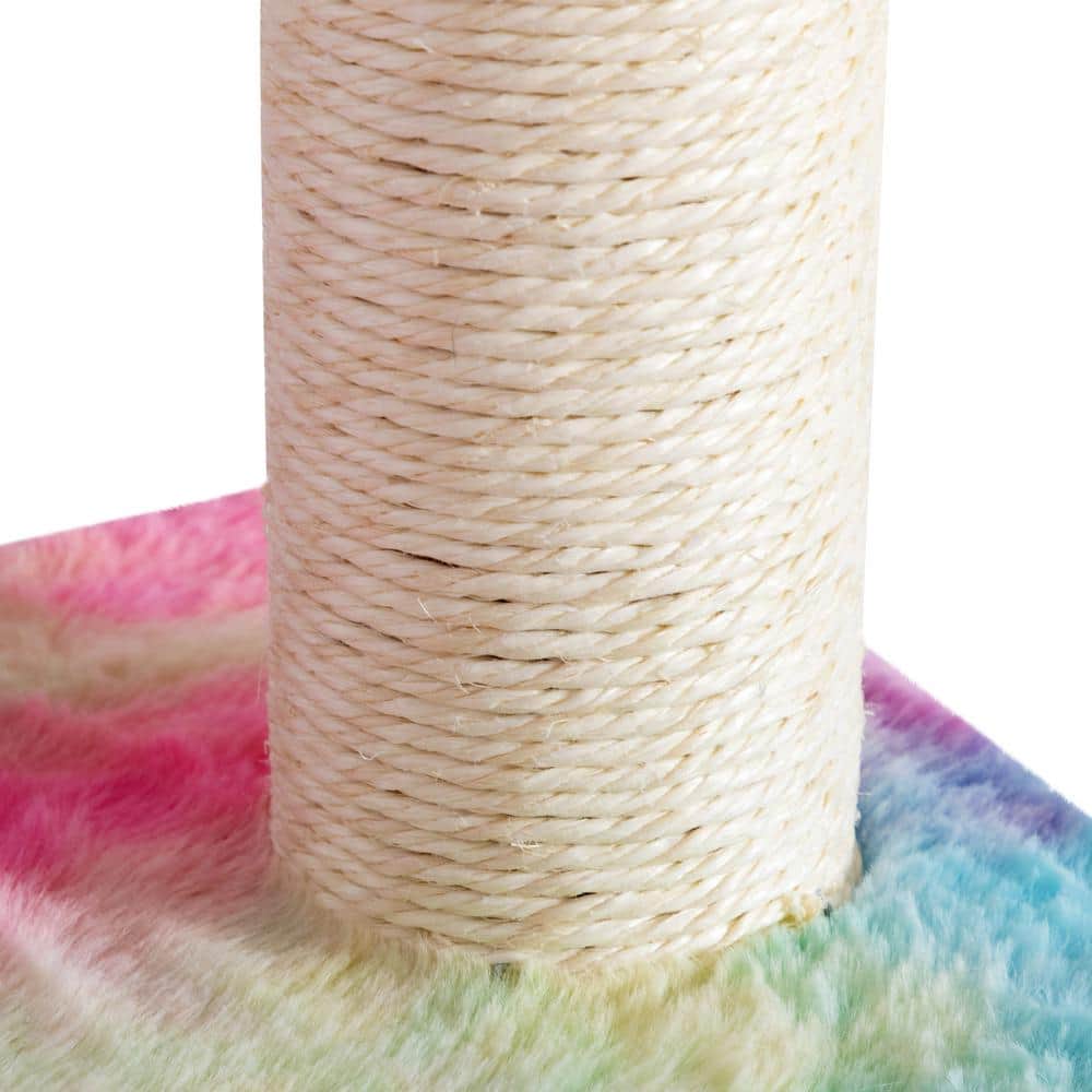 Colorful Wall-Mounted Sisal Cat Tree Set with Platforms