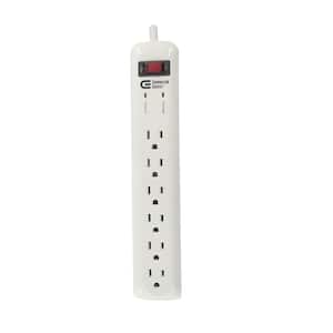 8 ft. 6-Outlet Surge Protector, White