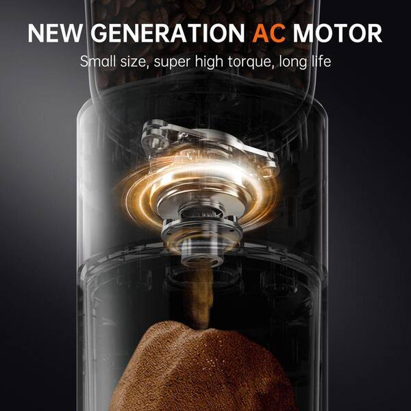 JFVKAF Anti-static Conical Burr Coffee Grinder with 38 Adjustable